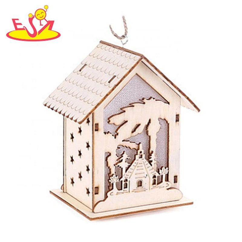 Christmas hanging wooden carving ornament decoration W09D108