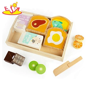 New arrival simulation play wooden cake set toy for kids W10B326