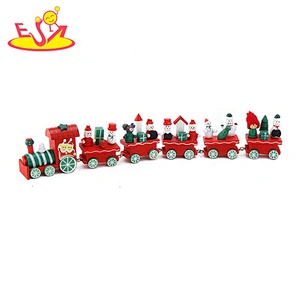 Christmas toys gift for kid wooden train model home decor party decoration  W04A506