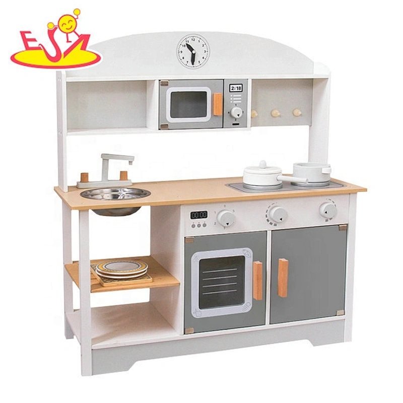 New arrival double sides wooden play kitchen set for children W10C577
