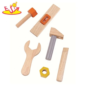 2020 New arrival diy kids wooden toy tool set with bag W03D123