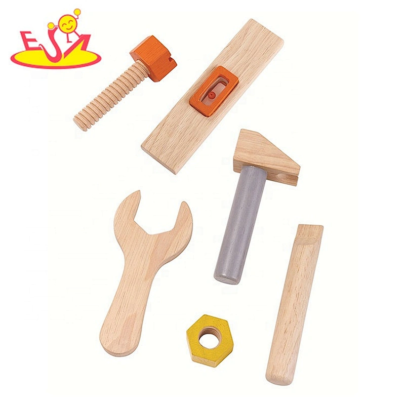 2020 New arrival diy kids wooden toy tool set with bag W03D123