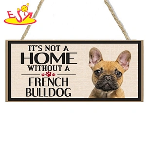 Top sale dog wooden art wall painting 2020 new design W18A116D