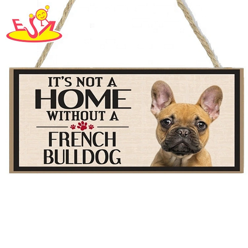Top sale dog wooden art wall painting 2020 new design W18A116D