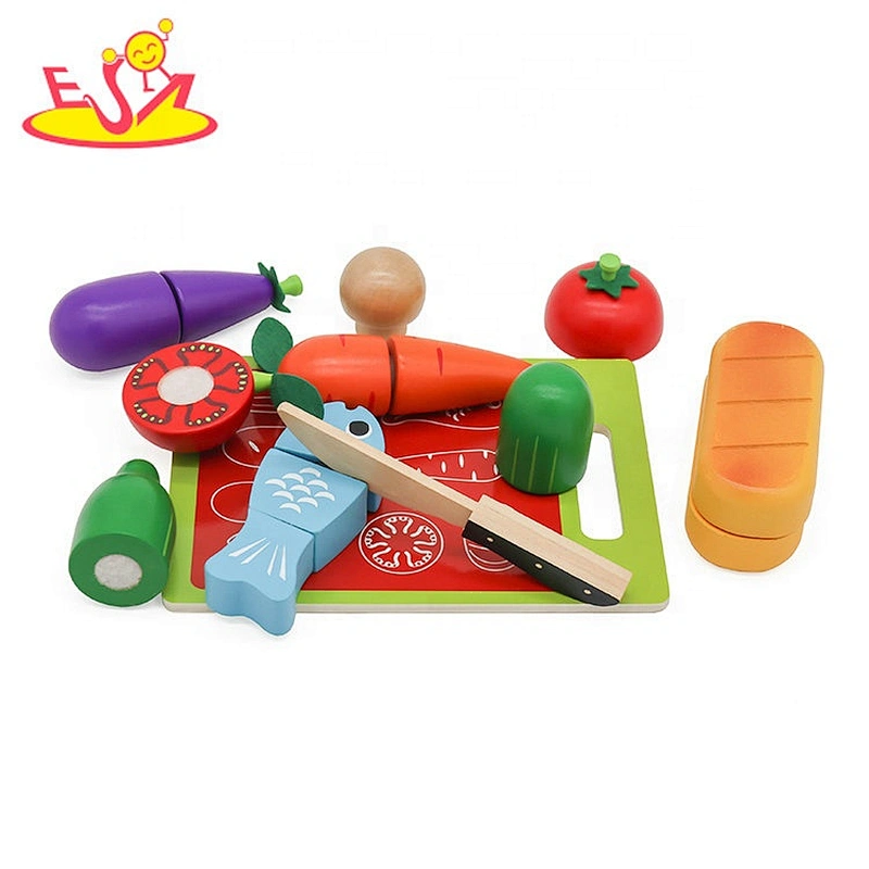 wholesale pretend play wooden cake cutting toys for kids W10B356