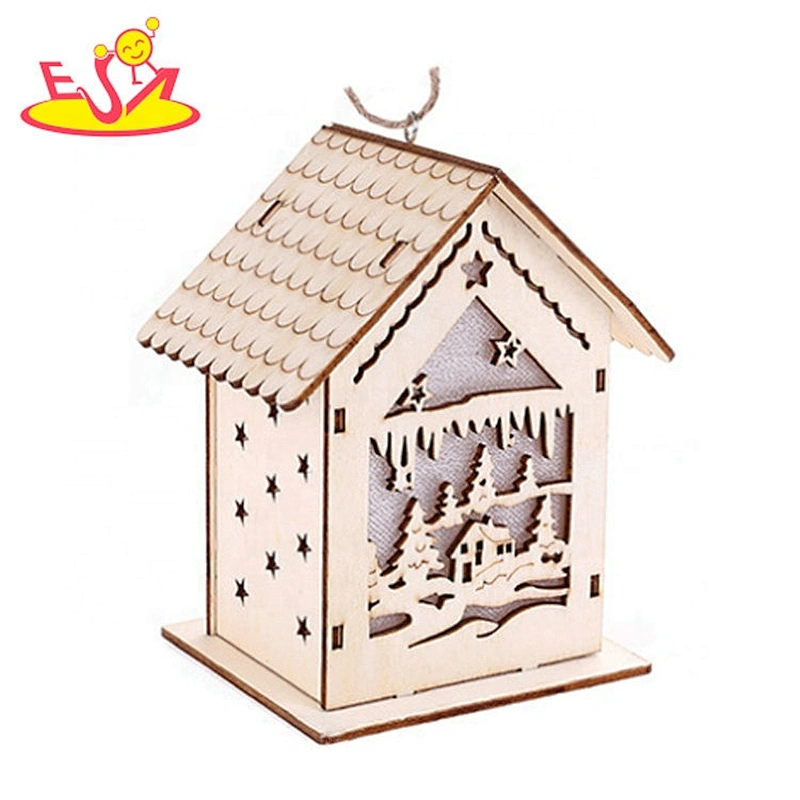 Christmas hanging handmade wooden carving craft W09D105