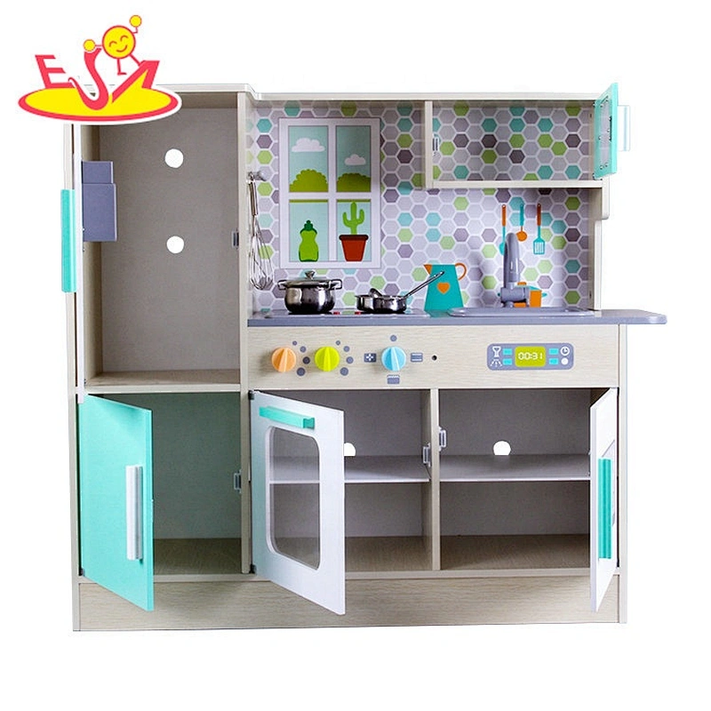 2020 New released pretend wooden refrigerator play kitchen for kids W10C574