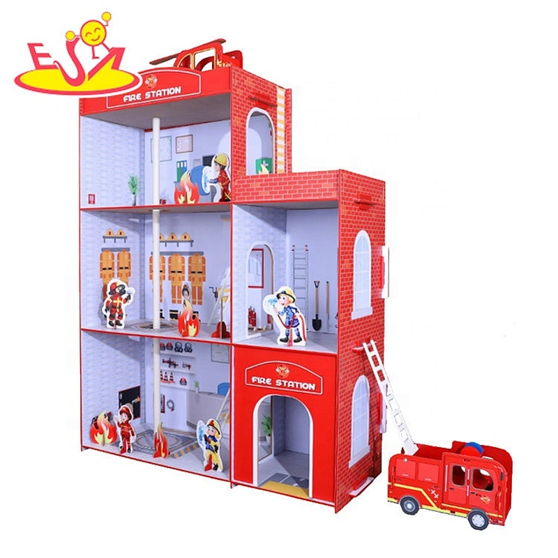 wholesale preschool wooden pirate ship playsets for children W03B117