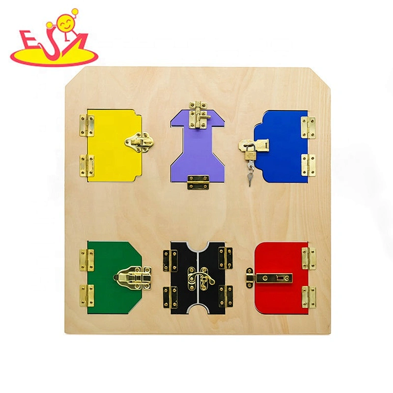 Preschool sensory play set wooden busy board for toddlers W12D236