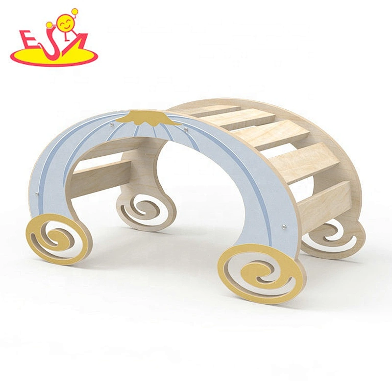 2020 Customize balance exercise wooden rocking board for kids playing W08K302
