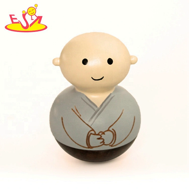 Hot sale wooden desktop decoration roly-poly toy wooden tumbler toy W18A083A
