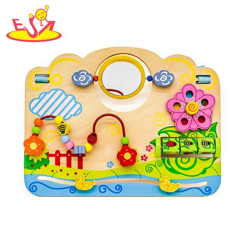 Preschool sensory play set wooden busy board for toddlers W12D236