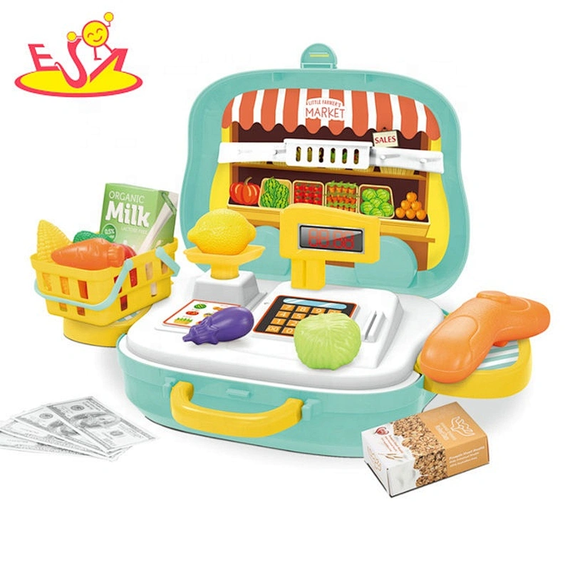 Educational toy for kids, plastic supermarket box tool kit, pretend play toy suitcase P10D002