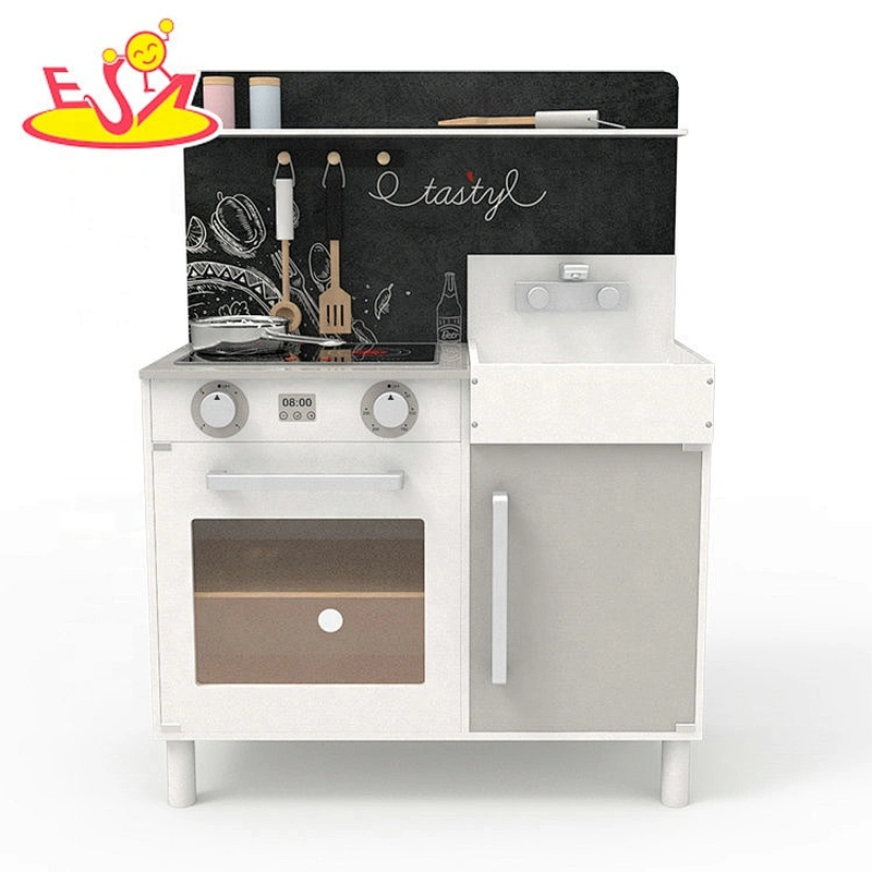 2020 New released pink wooden toys kitchen play set for kids W10C547A