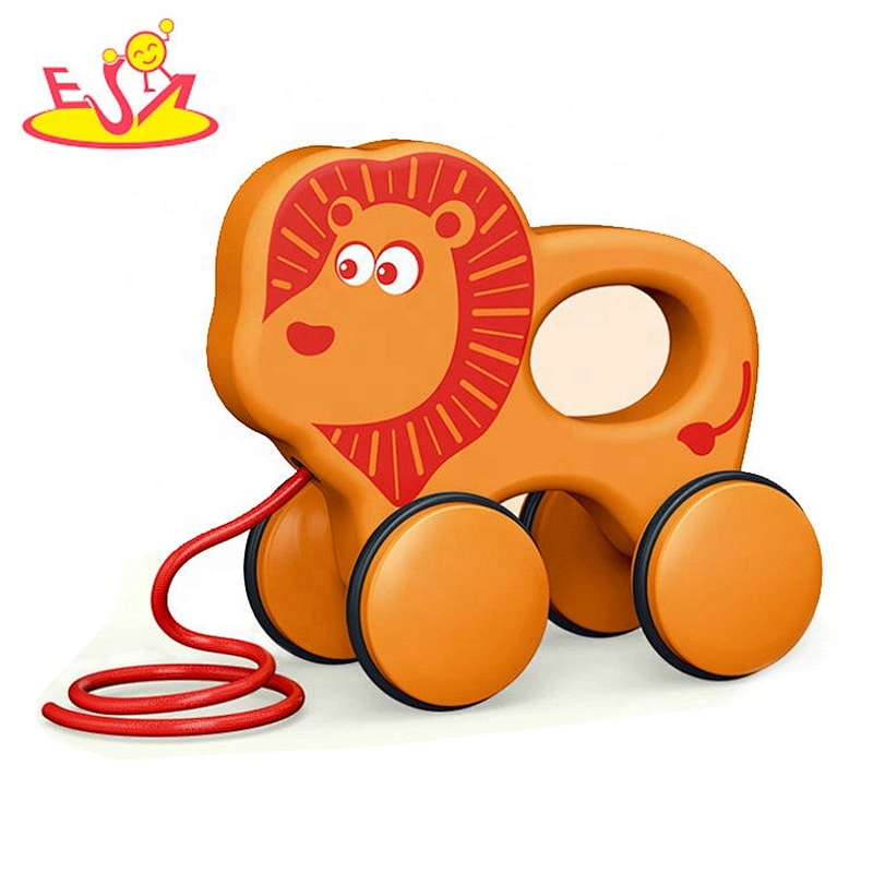 New arrived mini wooden dinosaur car pull toy for children W05B208