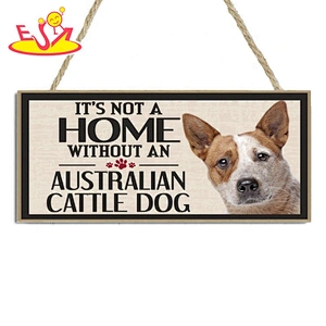 2020 home decor wooden dog wall paintings with low price W18A116L