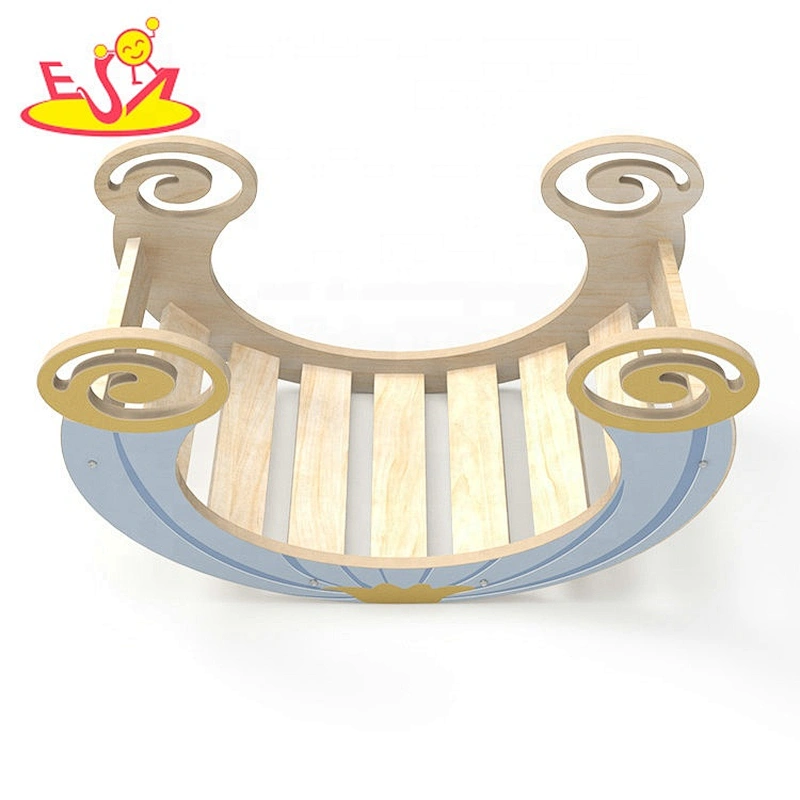 2020 Customize balance exercise wooden rocking board for kids playing W08K302