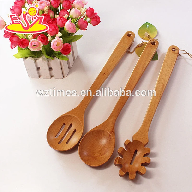 2018 nature color wooden flatware set high quality wooden flatware set W02B016