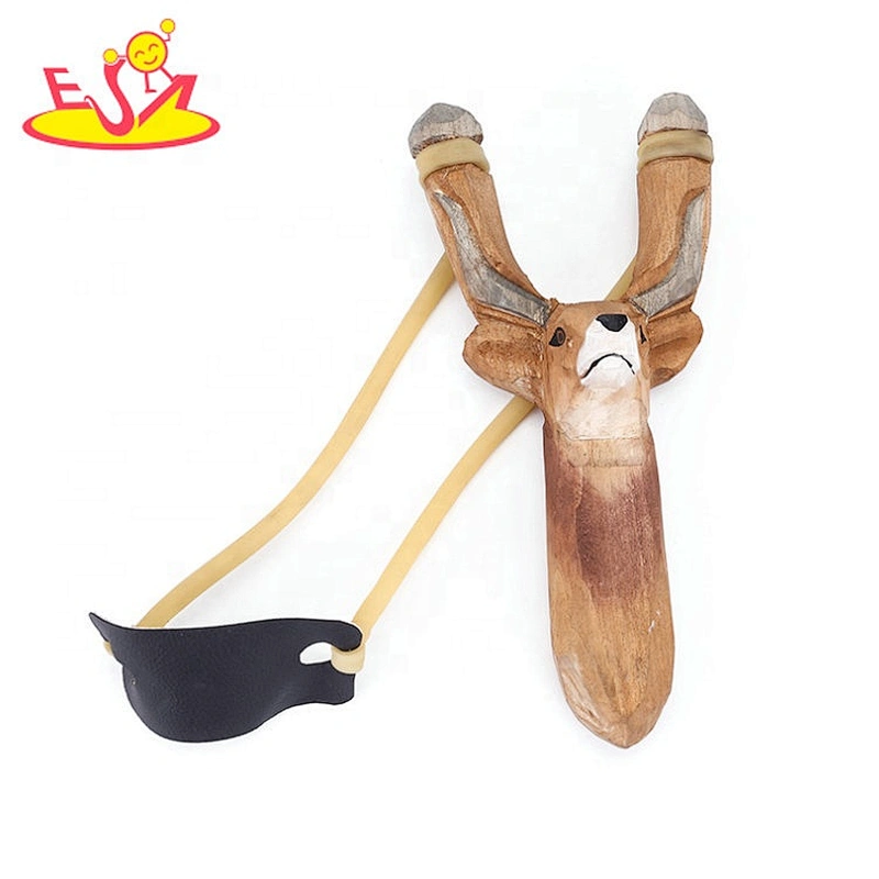 Various animal hand-carved wooden hunting slingshot W01A389