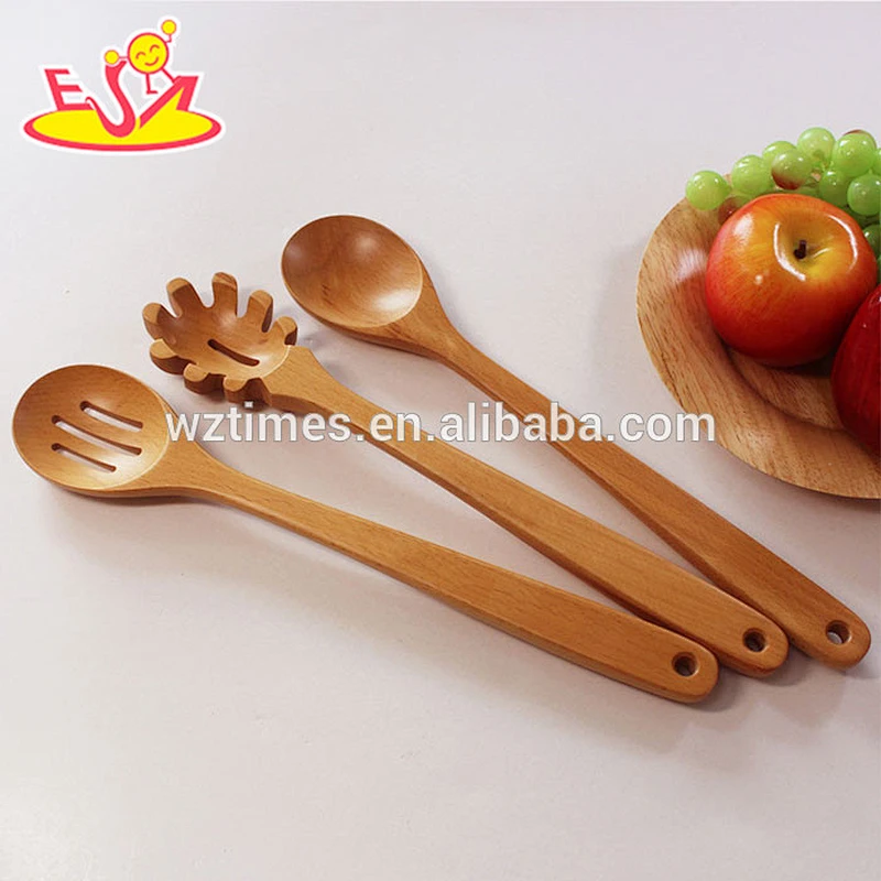 2018 nature color wooden flatware set high quality wooden flatware set W02B016