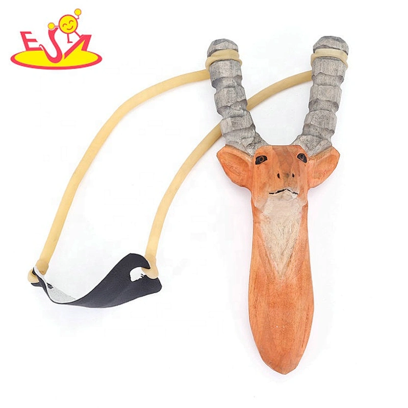 Chinese popular outdoor shooting games hand carved wooden slingshot W01A388