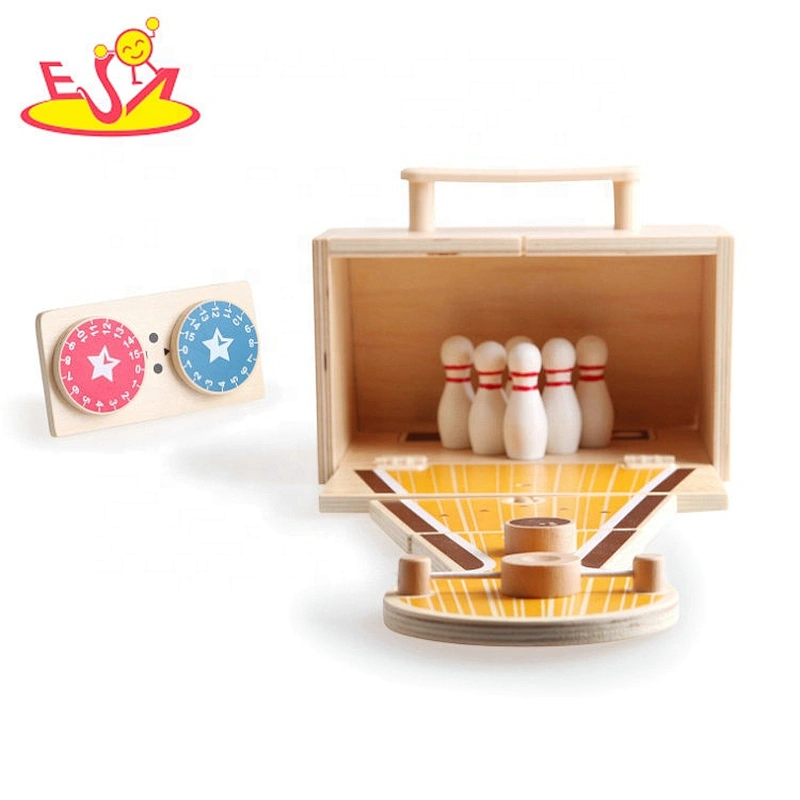 2020 high quality wooden miniature bowling set for toddlers W01A358