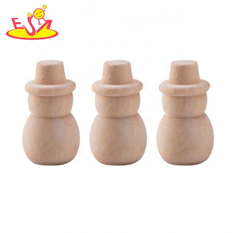 Hot sale DIY small unfinished wood color wooden nuts decoration crafts W18A077