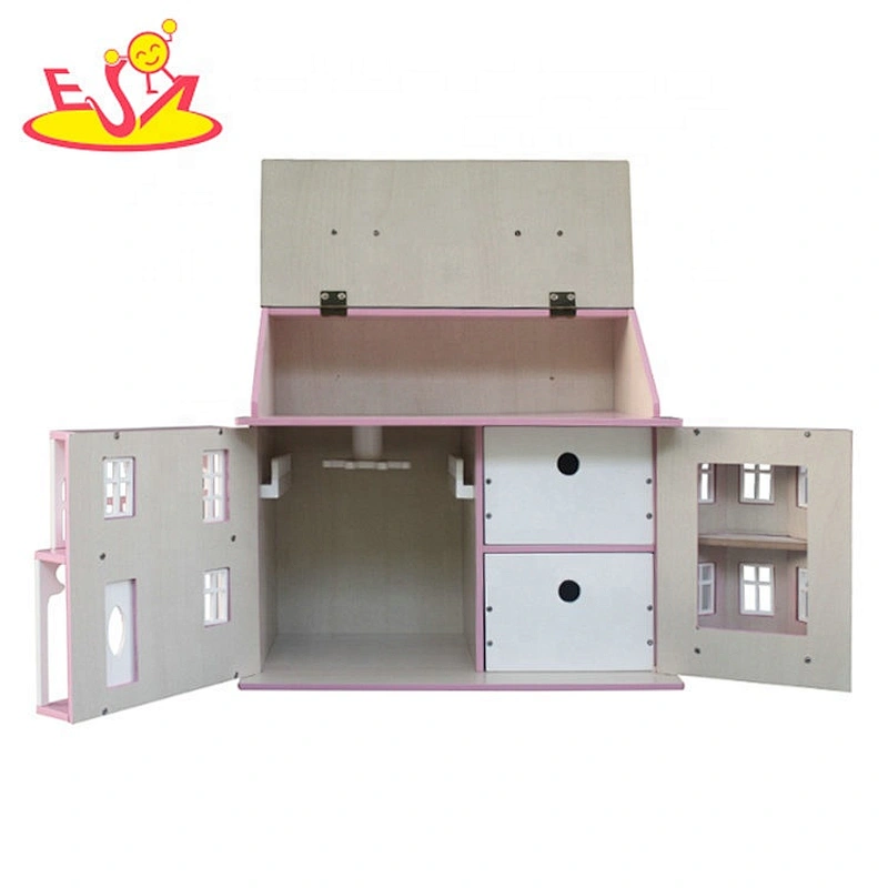 Hot selling kids miniature wooden house toy for role play W06A409