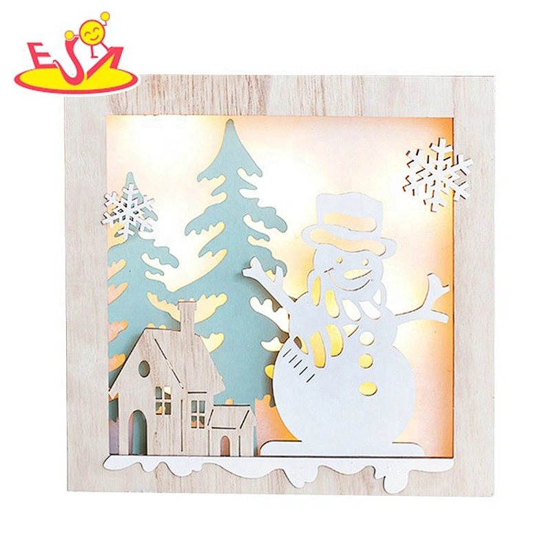 2020 Most popular wooden christmas light decorations with customize W09D087