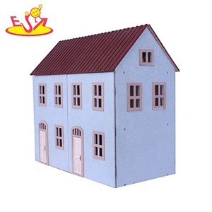 Hot selling kids miniature wooden dollhouse kits for role play W06A408