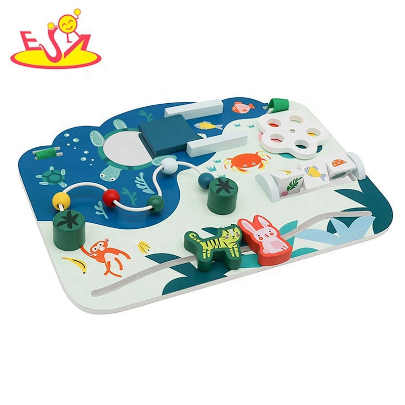 Preschool sensory play set wooden busy board for toddlers W12D236