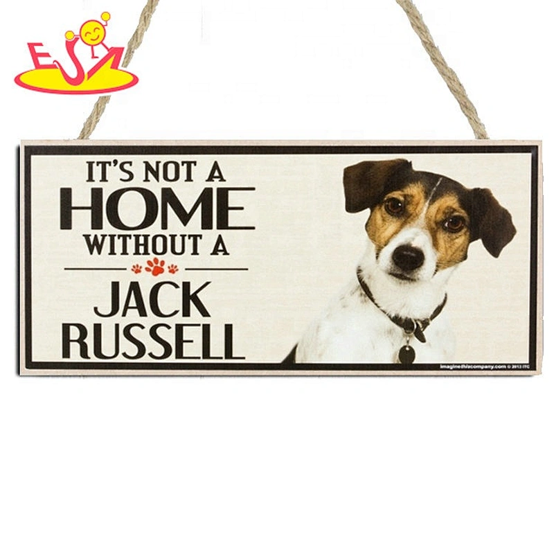 Top sale dog wooden art wall painting 2020 new design W18A116D