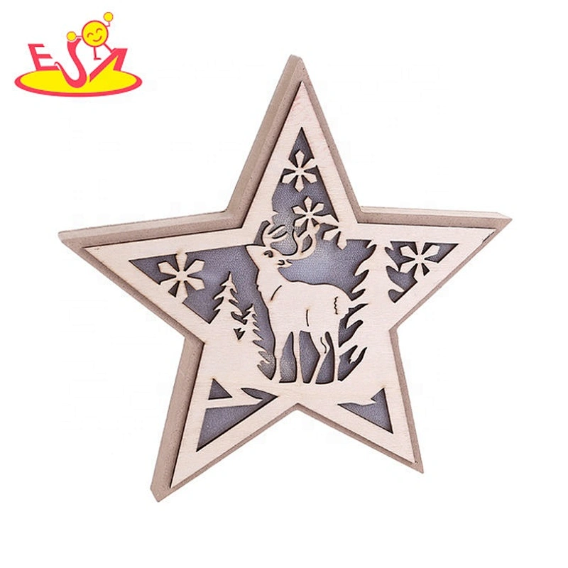 Christmas tree ornaments wooden hollow craft W09D100