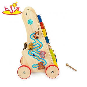 New sale preschool wooden first steps baby walker for push along W16E146