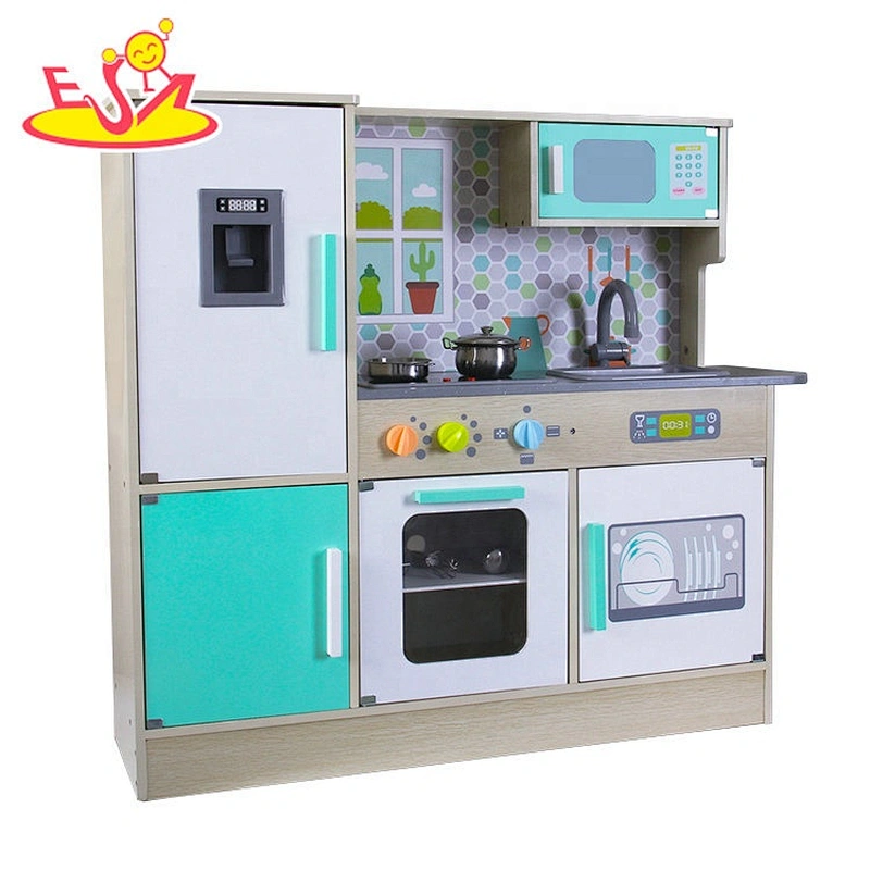 2020 New released pretend wooden refrigerator play kitchen for kids W10C574