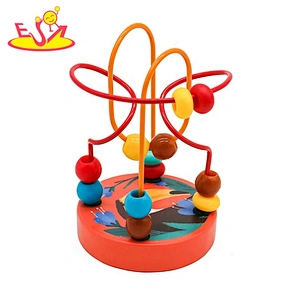 Customize colored infant wooden bead maze for early education W11B263