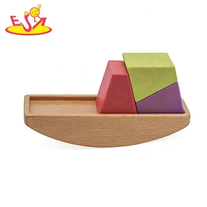 Customize educational wooden balance block set for kids W11F091