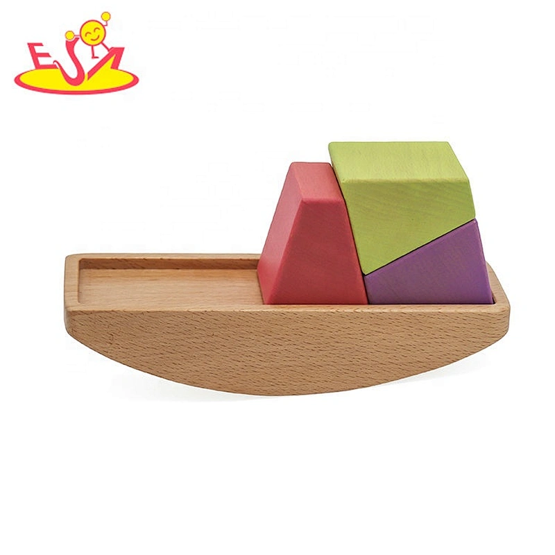 Customize educational wooden balance block set for kids W11F091