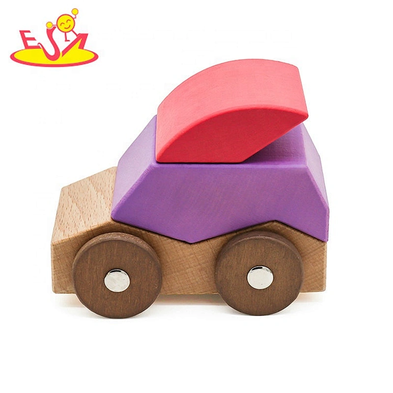 Customize educational wooden assembly car toy for kids W04A499
