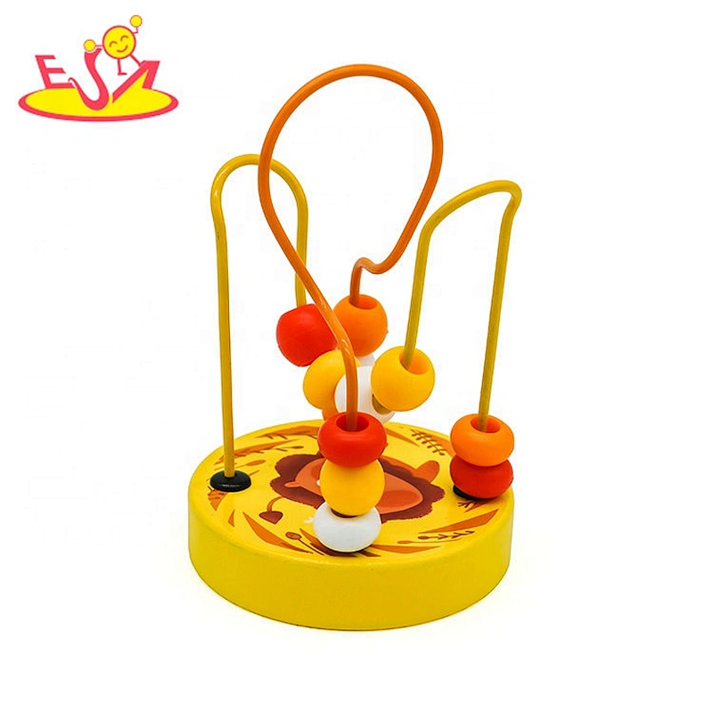 2020 Customize colored wooden classic toy bead maze for baby W11B266
