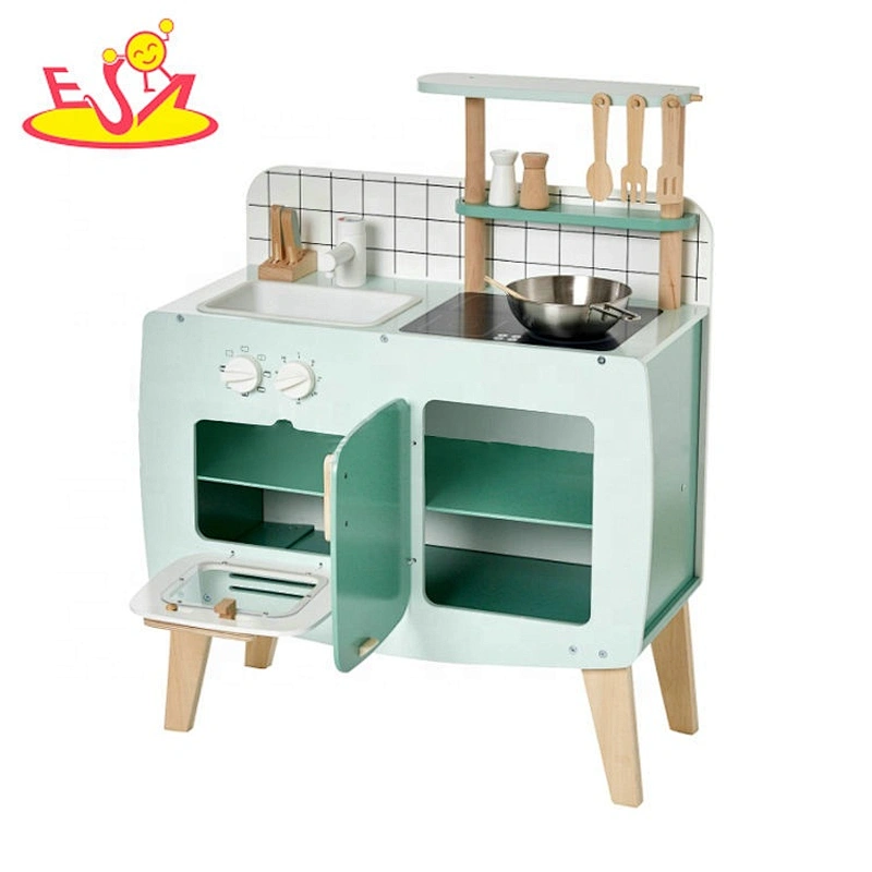 Customize mini woodne play cooking toy for children W10C538
