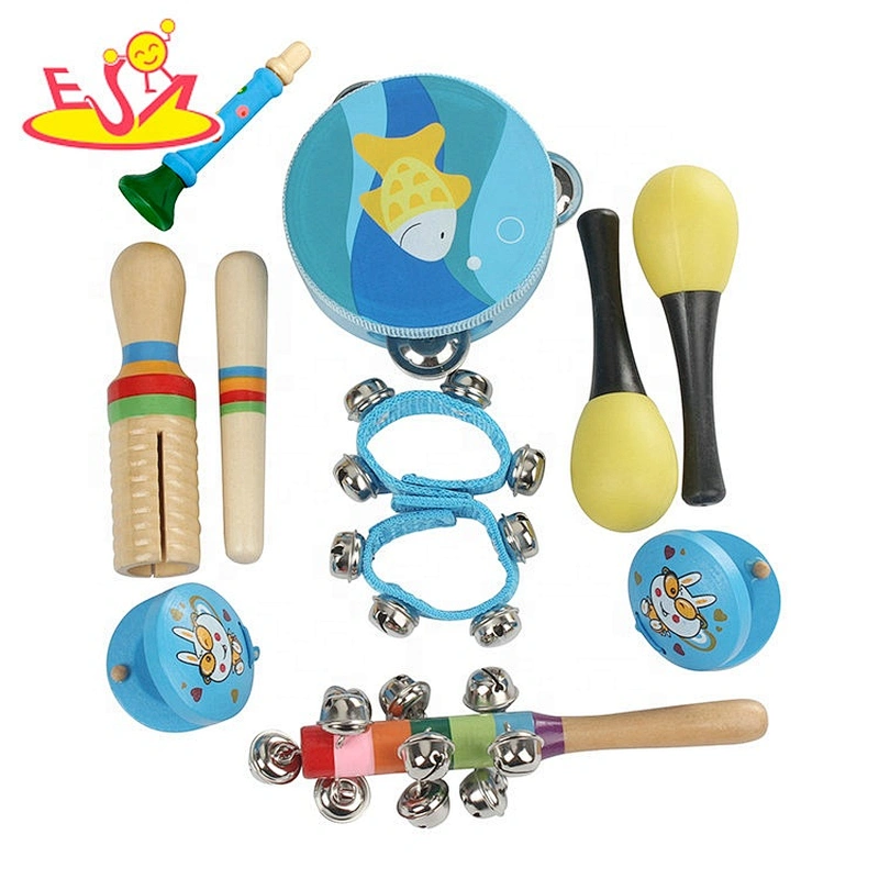 wholesale 22PCS musical wooden toy drum kit for children W07A161
