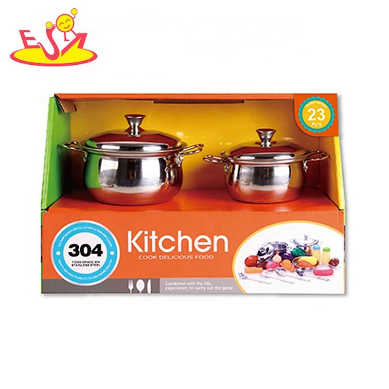 wholesale 21 PCS stainless steel toy pots and pans set for children M03A003