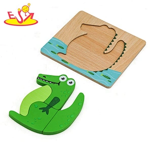 Customize cartoon wooden crocodile puzzles toy for children W14D142