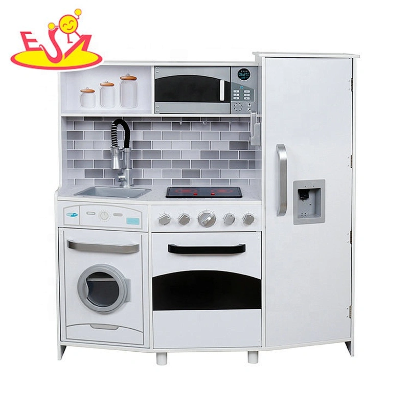 New sale pretend play white big kitchen toy set for children W10C598