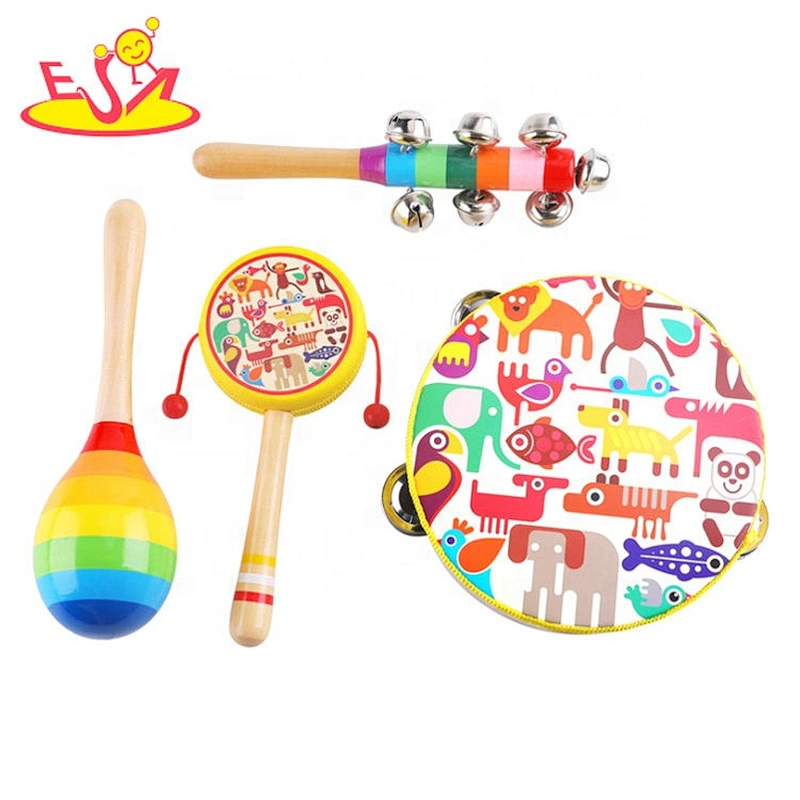 Wholesale musical wooden baby drum set with customize W07A157