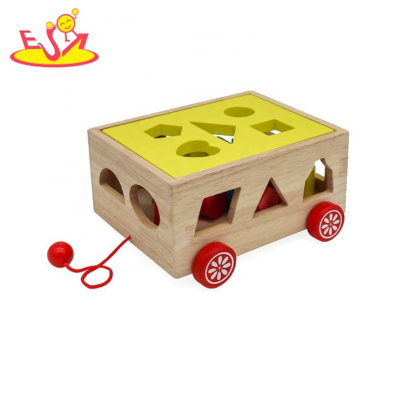 New hottest educational wooden block car toy for children W12D228