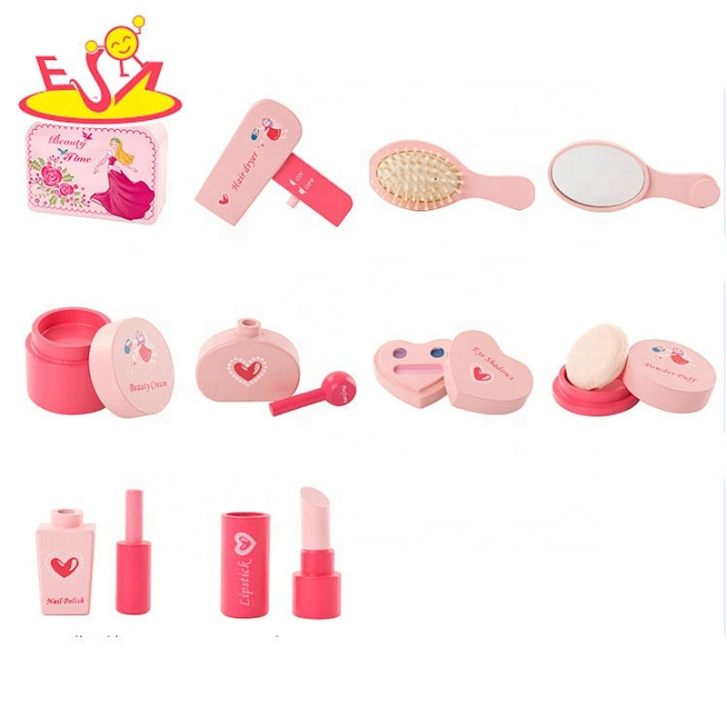 Customize simulation play wooden pretend makeup toy for girls W10D294