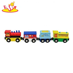 wholesale mini wooden magnetic train toy set for children W04A480