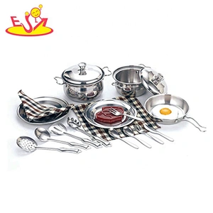 wholesale 10 PCS stainless steel play kitchen pots and pans for children M03A002